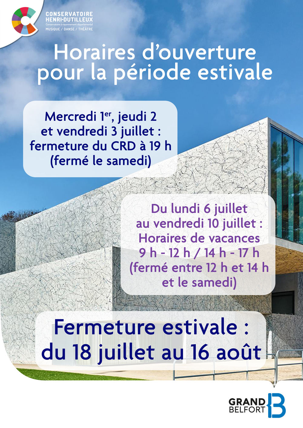 Consrvatoire-Henri-Dutilleux-Belfort-Horaires-Vacances-Ete-2026